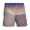 Geometric 3D digital printing beach pants mens loose large casual sports fashion shorts