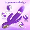 Konijn Stak Vibrator voor Vrouw 3 in 1 G Spot Clitoris Stimulator Vagina Massager Vrouwelijke Masturbator Achtertuin Anale Seksspeeltje 240227