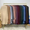 Roupas étnicas 2024 de alta qualidade Nida Ruffles Khimar Mulheres Muçulmanas Oração Hijab Cachecol Eid Ramadan Islâmico Niqab Abaya Vestido Kimono Robe