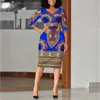 Базовые повседневные платья Повседневные платья Африканские женские элегантные запястья на талии для работы Деловая мода Тонкие платья 240302