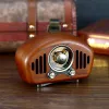 Speakers Classic vintage retro Wood FM AM SD MP3 Bluetooth Rechargeable Radio with Speaker Supports AUX Function Strong Bass Loud Volume