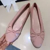 spring summer women flat ballet flats runway designer round toe mixed colors ladies high quality genuine leather outsole outside walking flat causal shoes female