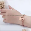 Anybracelet Ot New Niche Design Ins Wind Steel Womens Bracelet Button Love Stainless Heart Can Be Engraved Drop Delivery Dhdy6