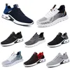 Chaussures de course plates pour hommes, nouveaux modèles d'hiver 2024, semelle souple, bleu rouge, sport respirant, à lacets, bout rond, surface en maille GAI