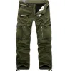 Pantalons Hommes polaire Cargo pantalon hiver épais chaud pantalon décontracté militaire Baggy tactique pantalon pleine longueur Multi poche grande taille 2840