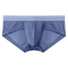 Sous-vêtements homme glace soie slips élastique taille basse lingerie quotidien sexy sous-vêtements super mince doux respirant améliorant culotte mâle