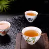 Tazas Y Platillos Tazas De Té Lindas De Cerámica Creativas De 6 Piezas Tazón De Té De Degustación De Porcelana Blanca Taza De Vino para Beber Tazas De Té De Kungfu Chino