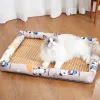 Mats Cat d'été Cat tapis léger en houle respirant pour animaux de compagnie de rotin de tapis glace nidi