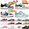 2024 Designer Sta Casual Schuhe Low Top Männer und Frauen Schwarz Grau Gelb Camo Skateboarding Bapely Sneakers Outdoor Schuhe Wasserdichtes Leder Größen 36-45