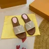 Designer Flat Sandals Luxury Slippers Womens Embroider Fashion Flip Flop Letter Slipper For Women Summer Beach Slide Ladies Low Heel Shoes88899