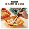 収納バッグ酢皿ディナープレート付き日本のdumplingプレートホームクリエイティブスクエアスナックディップソーサー用品