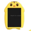 Tavolette grafiche Penne Tavoletta grafica per cartoni animati Lcd da 8,5 pollici Elettronica Ding Iti Colorf Sn Pad per scrittura a mano Pad Memo Board per bambini Dh9Av