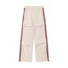 American workwear pants, trendy brand pleated paratrooper pants, men's and women's buttoned wide leg casual pants