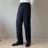 Pants 2023 Korean Trendy Design Pleated Trousers Men's Casual Floor Suit Trousers Bottom Suit Pants Blue black Clothing Pants SXL