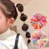 Saç Aksesuarları 50/5pcs Renkli Çiçek Bağları Kızlar Çocuk Elastik Kauçuk Band Kafa Bandı Scrunchie Halat At kuyruğu Tutucuları