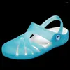 Sandaler Fashion Women's Summer Tjock Soled Jelly Shoes Hollow Hole Non Slip Beach Breatble Tisters Womenshoes