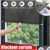 Sacos de armazenamento Novos sacos de armazenamento Sunshade Roller Blinds Ventosa Cortinas blackout para sala de estar Carro Quarto Cozinha Escritório -Perfora Dhny1