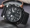 New Bell Watches Global Limited Edition Stafless Steel Business Chronograph Ross Date Fashion Fashion Casual Quartz Men's Watch