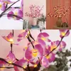 Branches lumineuses décoratives, 2 pièces, décoration de maison, noël, fête de jardin, arbre Phalaenopsis Floral, Bouquet tricoté