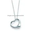Any925 Sterling Sier Love Series Diamond Clavicle Necklace Valentines Day Drop Delivery Dhr8H