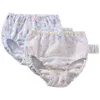 2Pc fille sous-pantalon coton bébé culotte dessin animé couches lavables Non Fluorescent coton chat papillon rose couche poche cadeau 240229