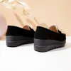 Casual Schuhe Wildleder Leder Frauen Designer Keil Turnschuhe Slip Auf Damen Mokassins Flache Loafer Für Frauen Zapatos Mujer