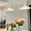 Pendant Lamps White Ceramic LED Lights Fixtures Nordic Style Hanging Lamp For Dinning Living Bedroom Lighting Home Decor Chandeliers