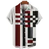 Herren-Freizeithemden, Hawaii-Hemd, gestreift, Grafik, 3D-gedruckt, kariert, Herren-T-Shirt, Designer Original Laple
