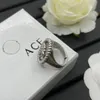 Luxury Designer Ring Classic Head Design Ring Fashion Retro Open End Ring Free Size Justerbar högkvalitativ material Icke-allergisk