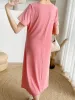 Sukienki ubrania macierzyńskie sukienka bodycon sukienka dla kobiet w ciąży krótkie rękawie sukienka ciążowa
