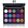 Ombra 15 glitter color ombre ombreggiatore pallete pigmento per occhio professionale tavolozza di tavolozza per trucco per trucco da tavolo di ombretto Maquillage