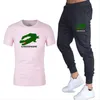 Ensemble T-shirt et pantalon d'été pour hommes, décontracté, imprimé, fitness, jogging, T-shirt, mode Hip hop, survêtement pour hommes