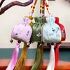 Shopping Bags Pattern Lotus Earring Case Antique Car Ornaments Bedroom Decoration Embroidery Bag Jewelry Chinese Style Sachet
