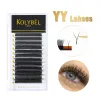 Ögonfransar Kolybel YY Formögonfransar Förlängning Dubbelspets Cilios Lash Brasiliansk volym Faux Mink Soft Natural C/D Curl individuell fläkt Lash