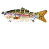 6 styckfiske lockar set med lådor multisegment fogade hårda bete wobblers swimbait crankbait simma bas för gädda sjunkande 240223