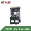 Equipamento de fibra óptica 5pcs2SC4GE Conversor 10/100/1000M Gigabit Ethernet Switch Meio óptico SingleMode 4RJ45 UTP e 2SC