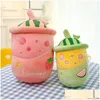 Gefüllte Plüschtiere Nette Wassermelone Saft Tasse P Spielzeug Cartoon Puppe Kissen Peluche Kinder Geburtstag Geschenk Drop Lieferung Geschenke Otzpt