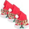 BERETS 3 PCS JUL HATS PROP Party Santa Top Unisex Tree Topper Head Decoration Caps Shine Winter