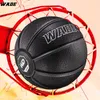 Wade 7# Original mjukt PU -läder för inomhusdoor hög elasticitet vuxen basketboll svart klassisk boll 240229