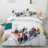 uppsättningar Stray Kids Bedding Set single Twin Full Queen King Size Kpop Hip Hop Bed Set Aldult Kid Bedroom duvetCover Set 3D Print 038