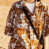 Women's Blouses Vintage Floral Print Japanese Beach Style Loose Men Shirt Women Short Sleeve Hawaiian Summer Plus Size Cuban