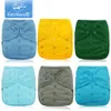 EezKoala 6pcs/Set Eco-friendly Onesize Cloth Diaper Cover Adjustable Baby Pocket Nappy fit 0-2 Years Baby Boys Girls Washable 240229