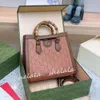 Borse da donna Bamboo Baglie Bamboos Bamer Bagla Shining Bead Diamond Crossbody Borse Shopping Bothes Fashion Leather 2023 5A HWEDFG