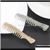 Hårklämmor Barrettes smycken droppleverans 2021 Fashion Europe Style Simple Comb Hairpin Gold eller Sier Color Plated For Girls Love DHR0Z