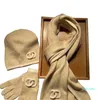 wool trend hat scarf set luxury hats men and women fashions designer shawl cashmere scarfs gloves suitable for winter