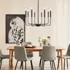 Lampes suspendues 8 têtes américaines rurales rétro style industriel bougie lampe salon salle à manger cuisine chambre étude fer lustre
