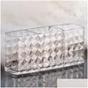 Boîtes de rangement Bacs Acrylique Penholder Maquillage Stylo Cylindre Diamant Transparent Créatif Personnalisé Drop Livraison Maison Jardin Ménage Otw7G
