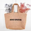 Raffias Grande Tote Shop Basket Designer Beach Bag Rive Gauche Luxurys Bolsa Mulheres Verão Saco De Palha Homem Moda Weave Ombro Embreagem Crossbody Duffle Sacos de Viagem