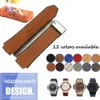 Bracelet de montre en cuir véritable, caoutchouc et Silicone, pour montre HUB, noir, bleu, marron, étanche, boucle de déploiement 25x19mm, 305d