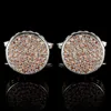 High-End Luxury Zircon Cufflinks Mens Fashion Business Banketttröjor Knappar Franska Rhinestone Cuff Links Bröllopstillbehör 240301